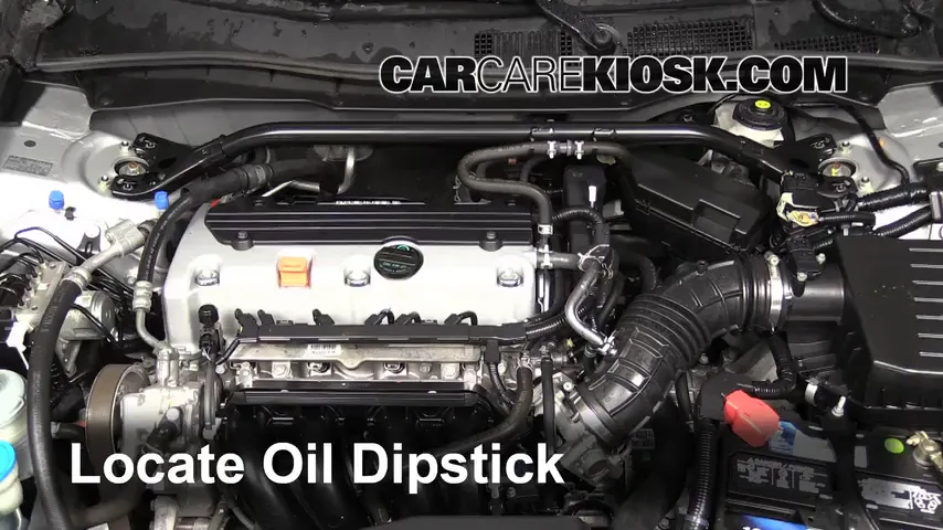 2010 Honda Accord EX-L 2.4L 4 Cyl. Coupe (2 Door) Oil Check Oil Level
